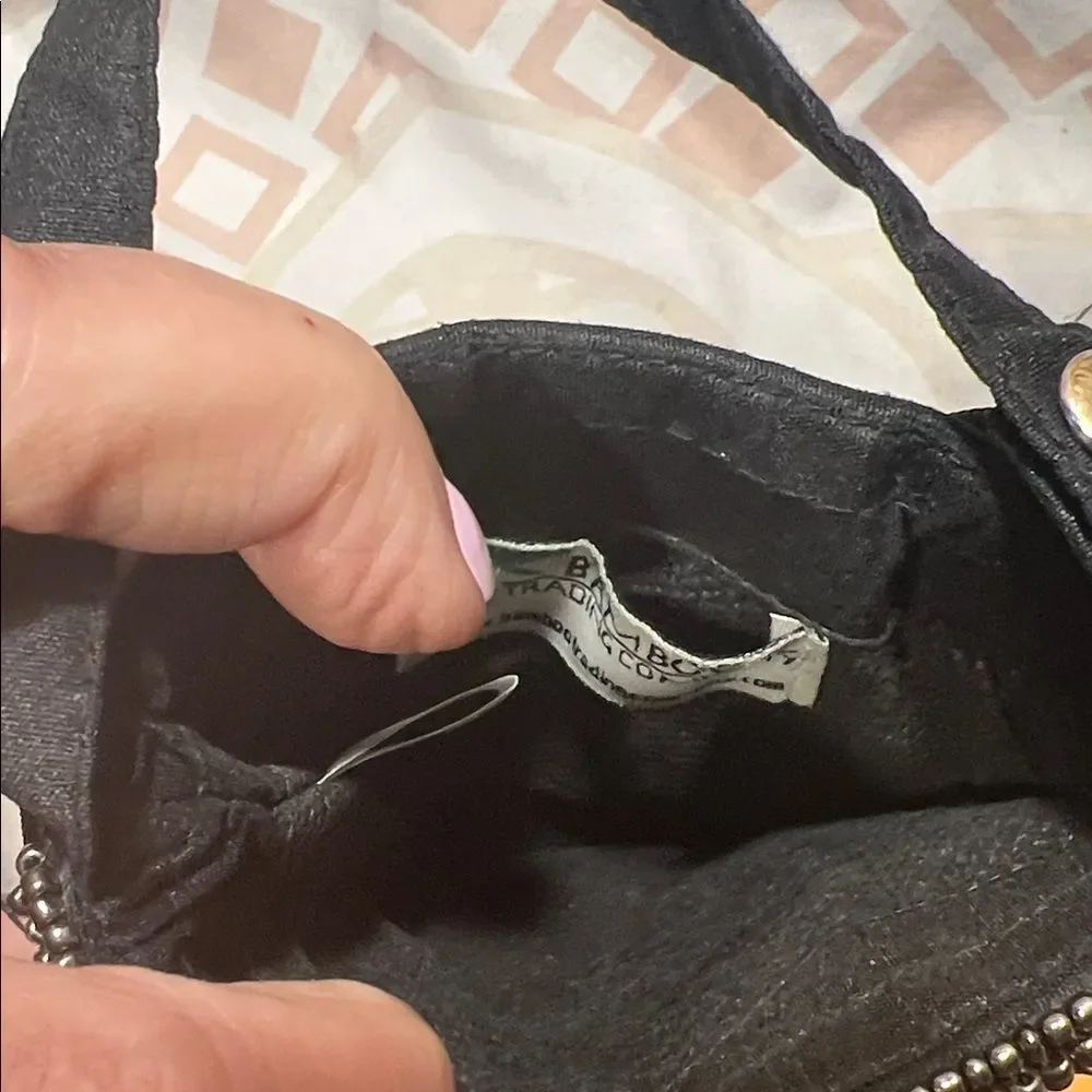 The Bamboo Trading Company Night Bloom Black Club Bag